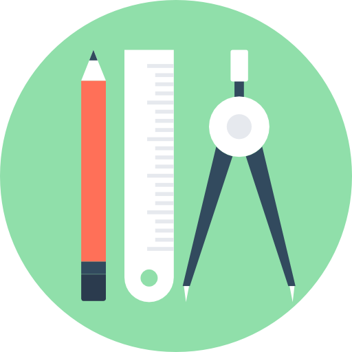 herramientas de diseño Flat Color Circular icono