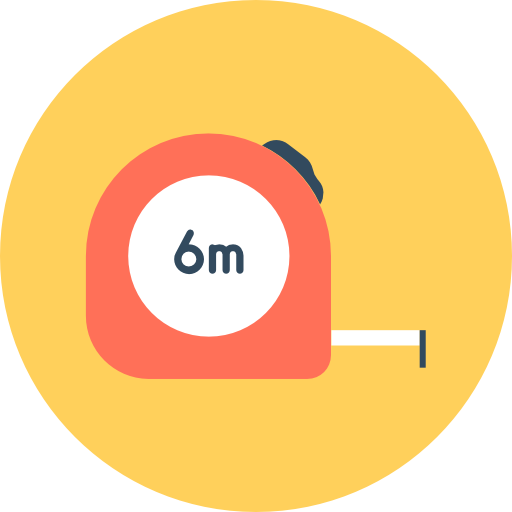 maßband Flat Color Circular icon