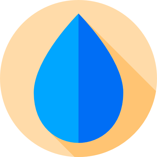 gota de agua Flat Circular Flat icono