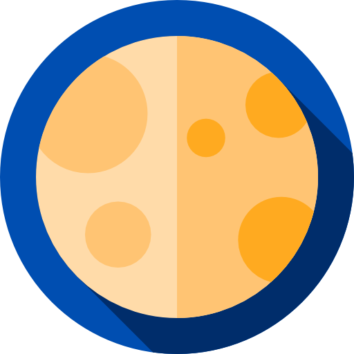lua Flat Circular Flat Ícone