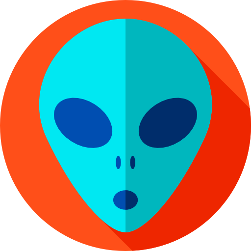 외계인 Flat Circular Flat icon