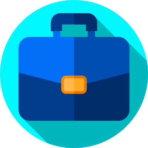 Briefcase Flat Circular Flat icon