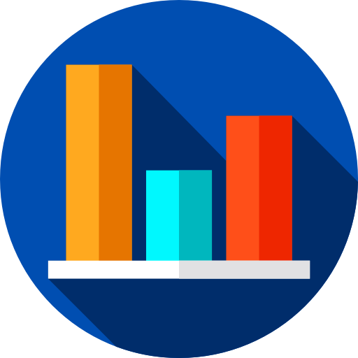 staafdiagram Flat Circular Flat icoon