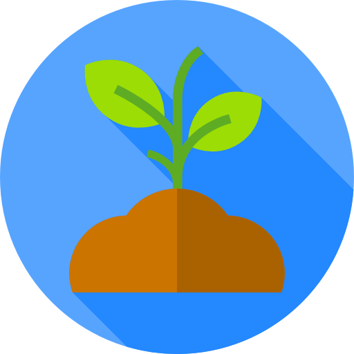 Sprout Flat Circular Flat icon