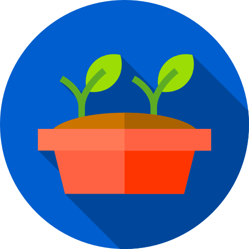 Sprout Flat Circular Flat icon