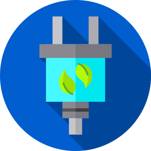 Plug Flat Circular Flat icon