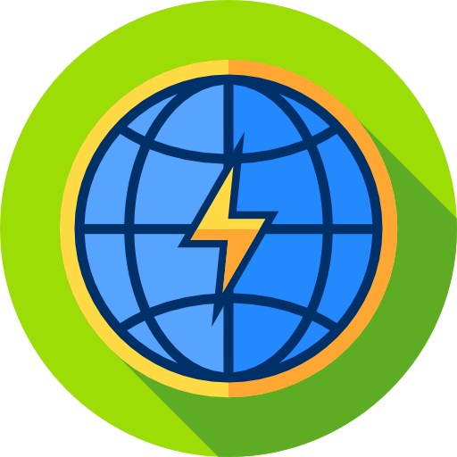 Earth grid Flat Circular Flat icon