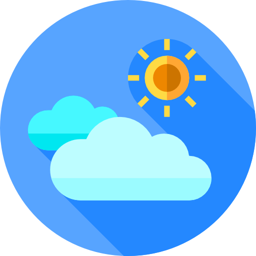 wolken Flat Circular Flat icoon