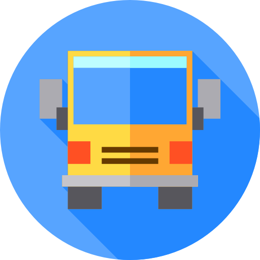 autobus Flat Circular Flat ikona