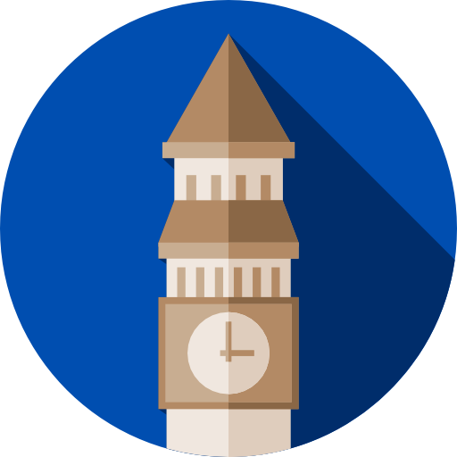 Big ben Flat Circular Flat icon