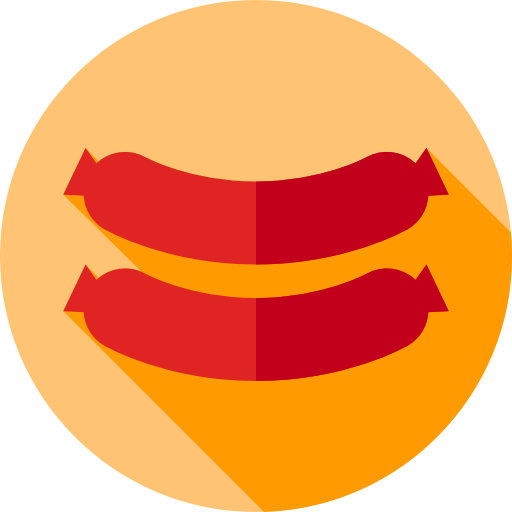 Колбасные изделия Flat Circular Flat иконка