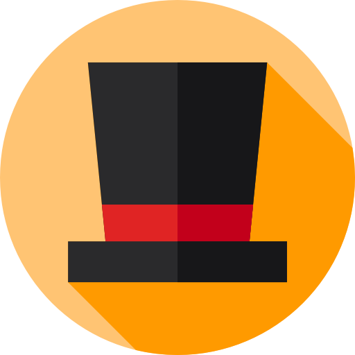 sombrero de copa Flat Circular Flat icono