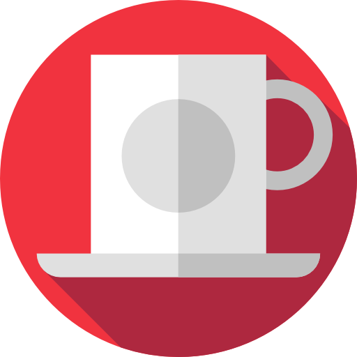Чашка кофе Flat Circular Flat иконка