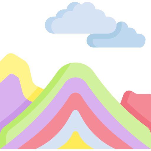 Rainbow mountain Special Flat icon