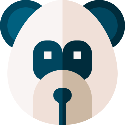 panda Basic Straight Flat icono