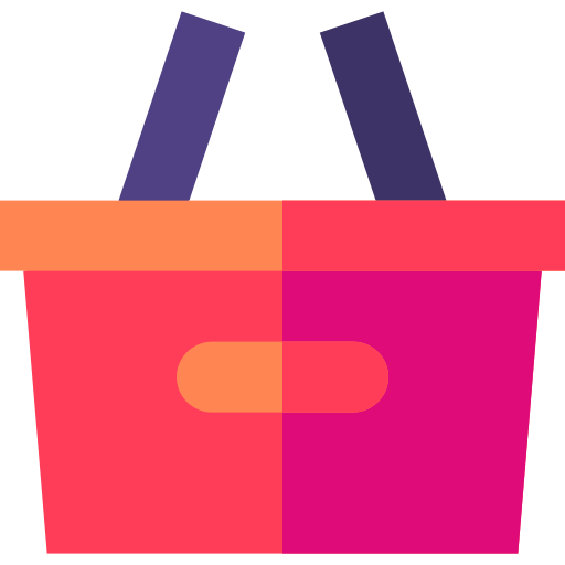 cesta de la compra Basic Straight Flat icono