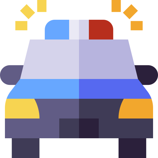 警察車両 Basic Straight Flat icon