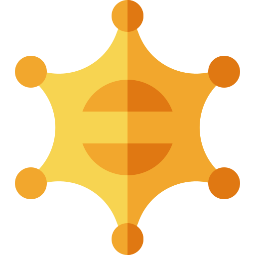 distintivo dello sceriffo Basic Straight Flat icona
