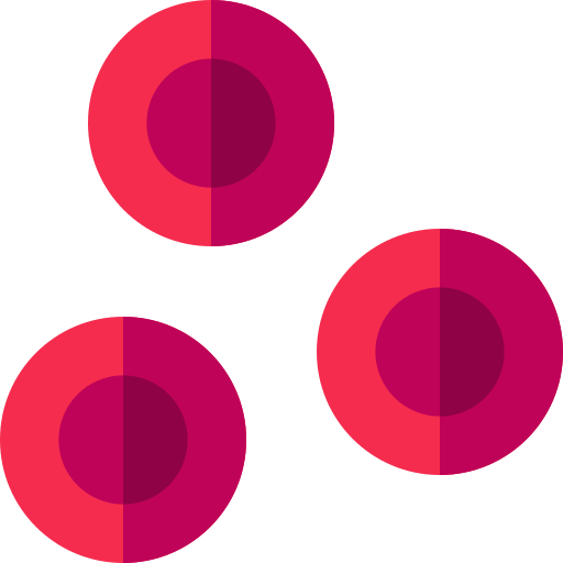 Red blood cells Basic Straight Flat icon