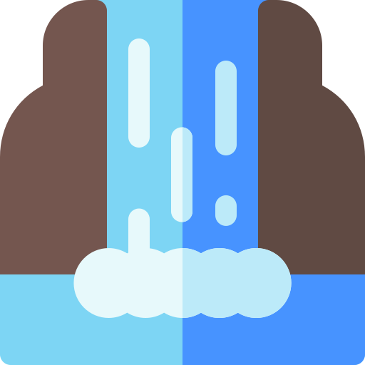 wodospad Basic Rounded Flat ikona