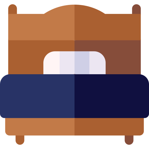 cama individual Basic Rounded Flat icono