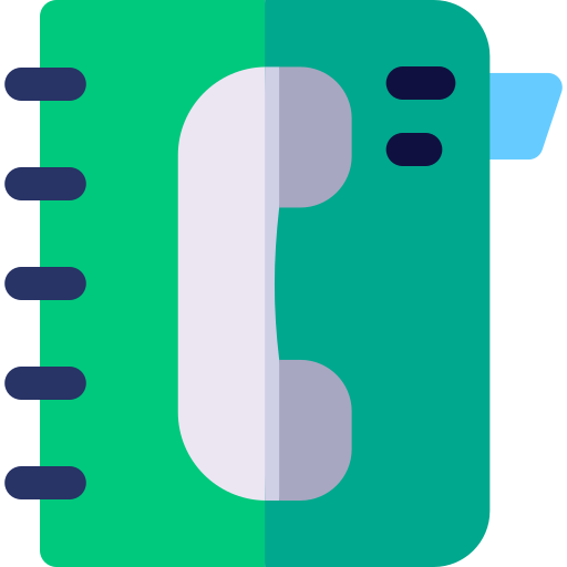 Phonebook Basic Rounded Flat icon