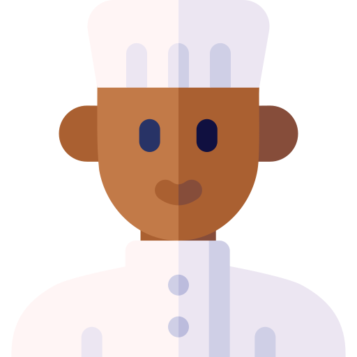 szef kuchni Basic Rounded Flat ikona