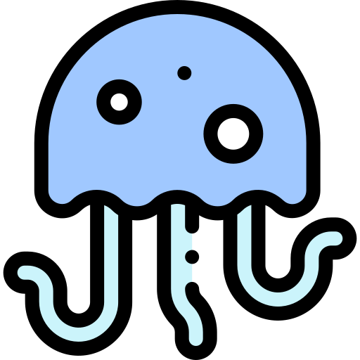 Jellyfish Detailed Rounded Lineal color icon