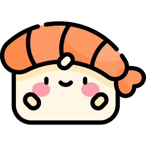 nigiri Kawaii Lineal color icono