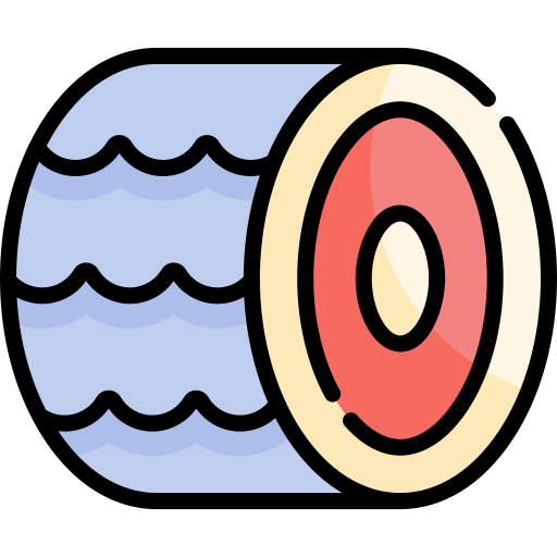 tonijn Kawaii Lineal color icoon