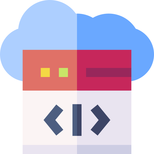 cloud computing Basic Straight Flat icona