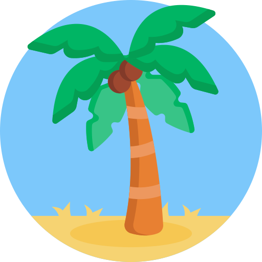 albero di cocco Generic Circular icona