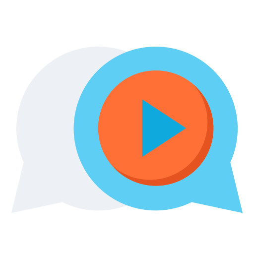 chat vidéo Generic Flat Icône