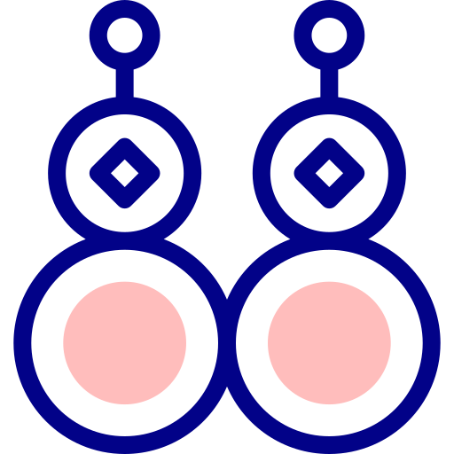 kolczyki Detailed Mixed Lineal color ikona
