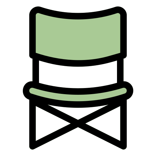 Camping chair Generic Outline Color icon