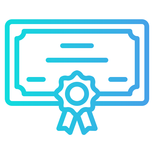 Certificate Generic Gradient icon