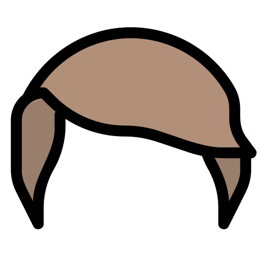 peluca Generic Outline Color icono