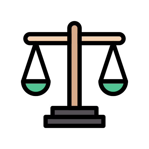sprawiedliwość Vector Stall Lineal Color ikona