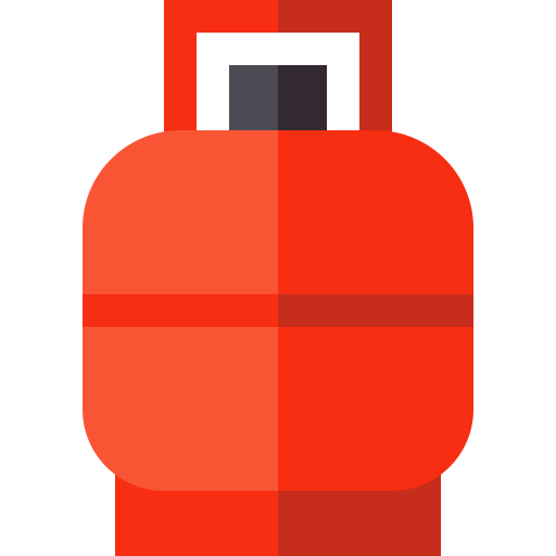 Gas cylinder Basic Straight Flat icon