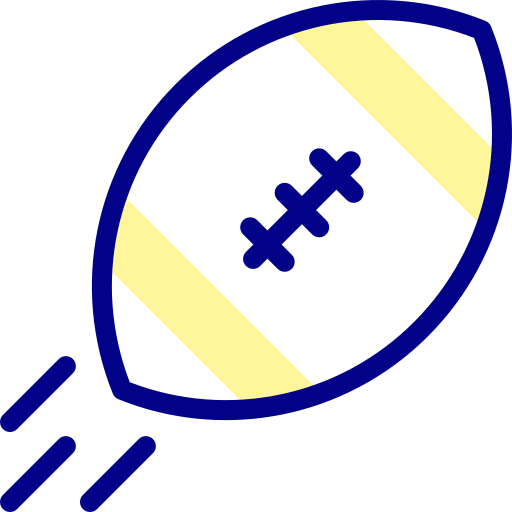 football américain Detailed Mixed Lineal color Icône