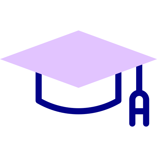 卒業式の帽子 Detailed Mixed Lineal color icon