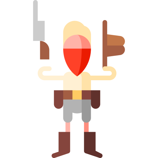 Cowboy Puppet Characters Flat icon