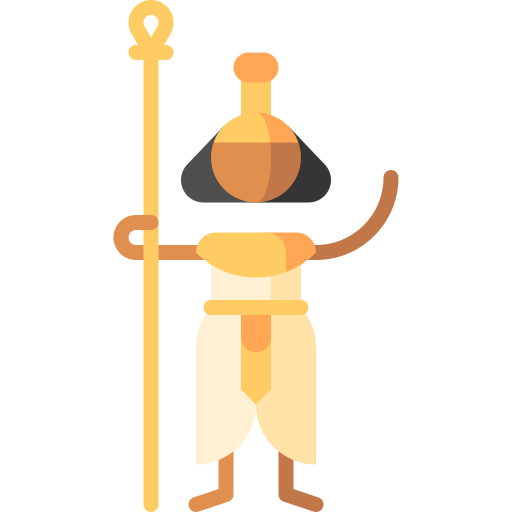 egyptische Puppet Characters Flat icoon