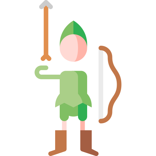 Robin hood Puppet Characters Flat icon