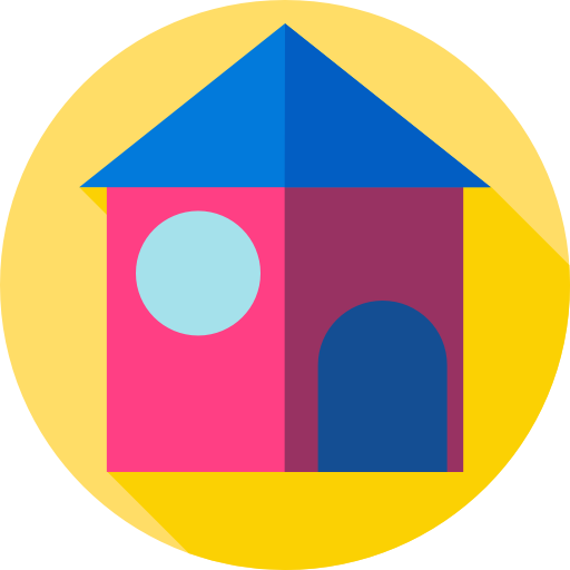 huis Flat Circular Flat icoon