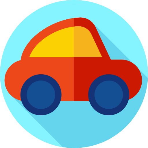samochód Flat Circular Flat ikona