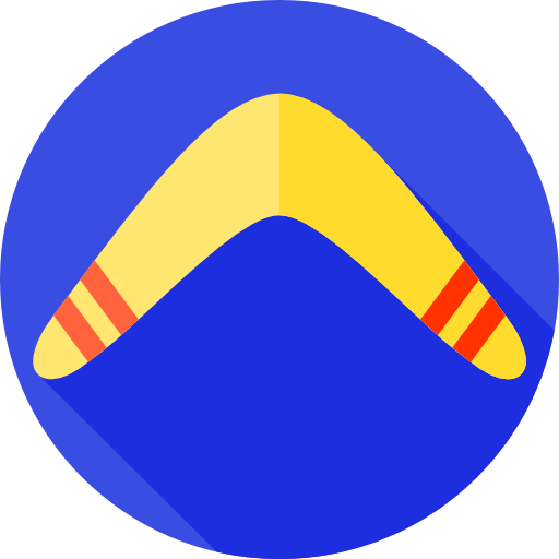 부메랑 Flat Circular Flat icon
