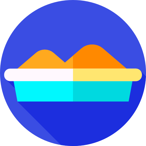 zandbak Flat Circular Flat icoon
