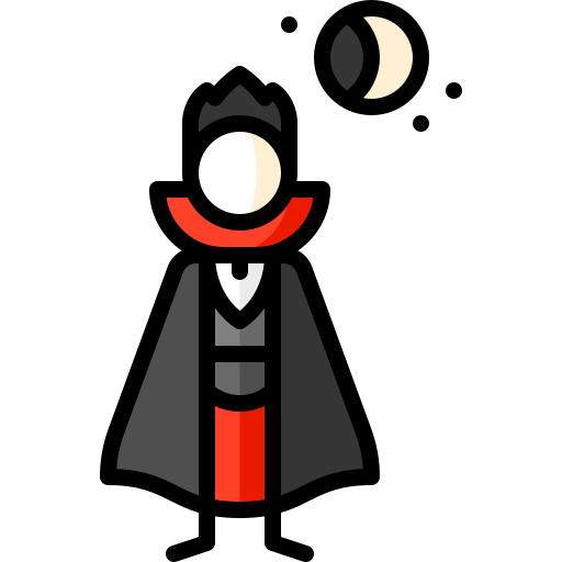 Vampire Puppet Characters Lineal Color icon