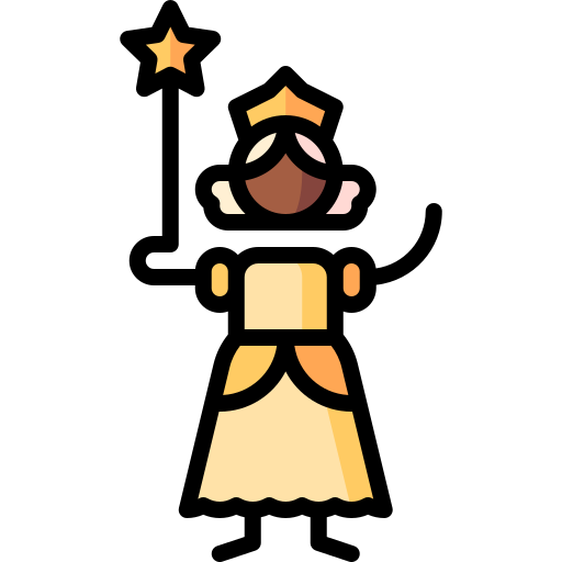 prinzessin Puppet Characters Lineal Color icon